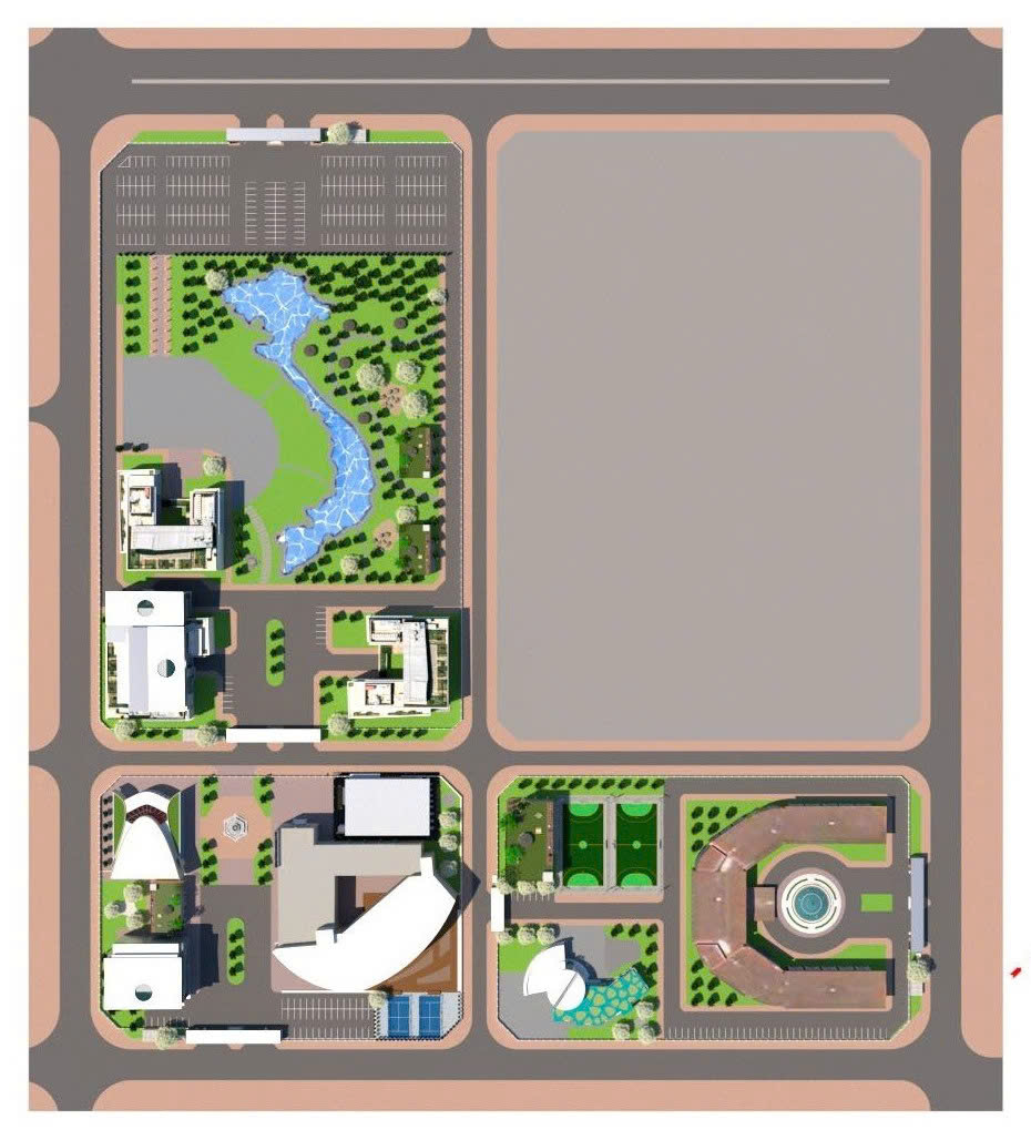 Dinhle College Project Overview - 3D visualization of the comprehensive educational campus